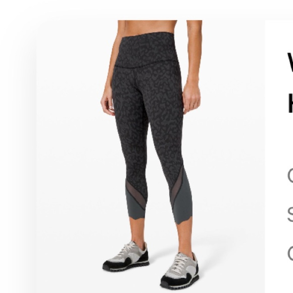 Lululemon Wunder Scalloped High-Rise Crop